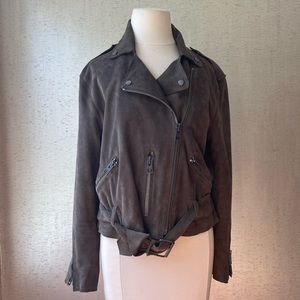 All Saints Moto Biker Suede Jacket